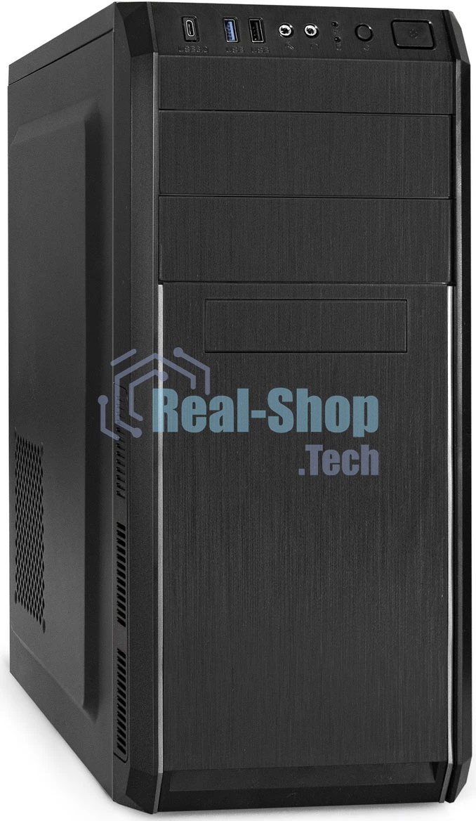 Компьютерный корпус Miditower ExeGate XP-334UC-UNS450 (ATX, БП UNS450 с вент. 12см, 1хUSB/1хUSB 3.0/1хTypeC, аудио, черный)