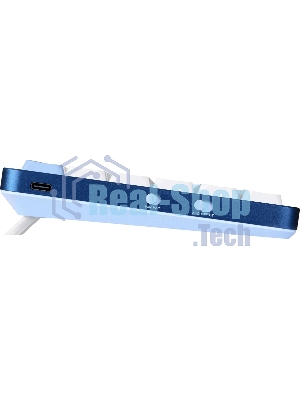 Клавиатура Redragon Eva Pro гибридная, USB Type-A, Bluetooth, радиоканал, белый/синий
