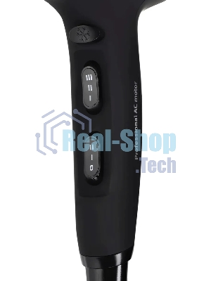 Фен Vitek VT-8222 черный/серебристый, 2200 Вт, ионизация