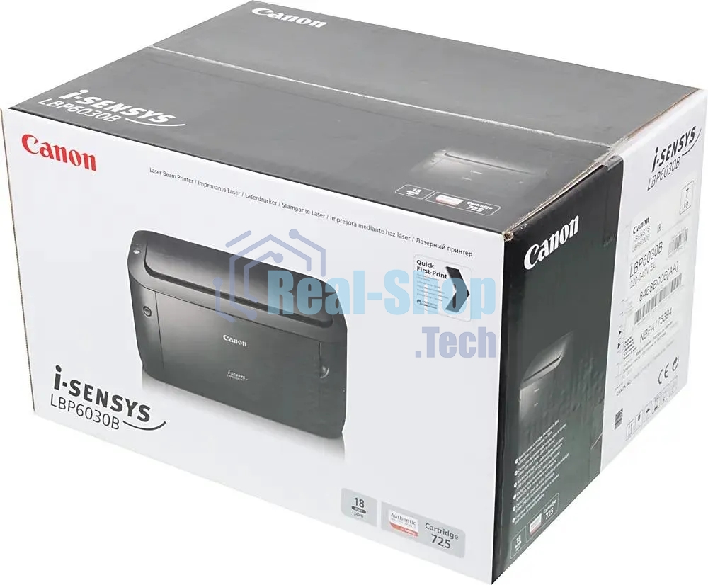 Принтер лазерный Canon i-Sensys LBP6030B bundle, A4, ч/б, печ. до 18 стр/мин., 600 x 600 dpi, USB (в комплекте: + картридж)