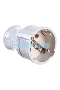 Розетка прямая разборная с заземл. РПп10-01-Ст 16А белый ИЭК ERP10-16-01-K01