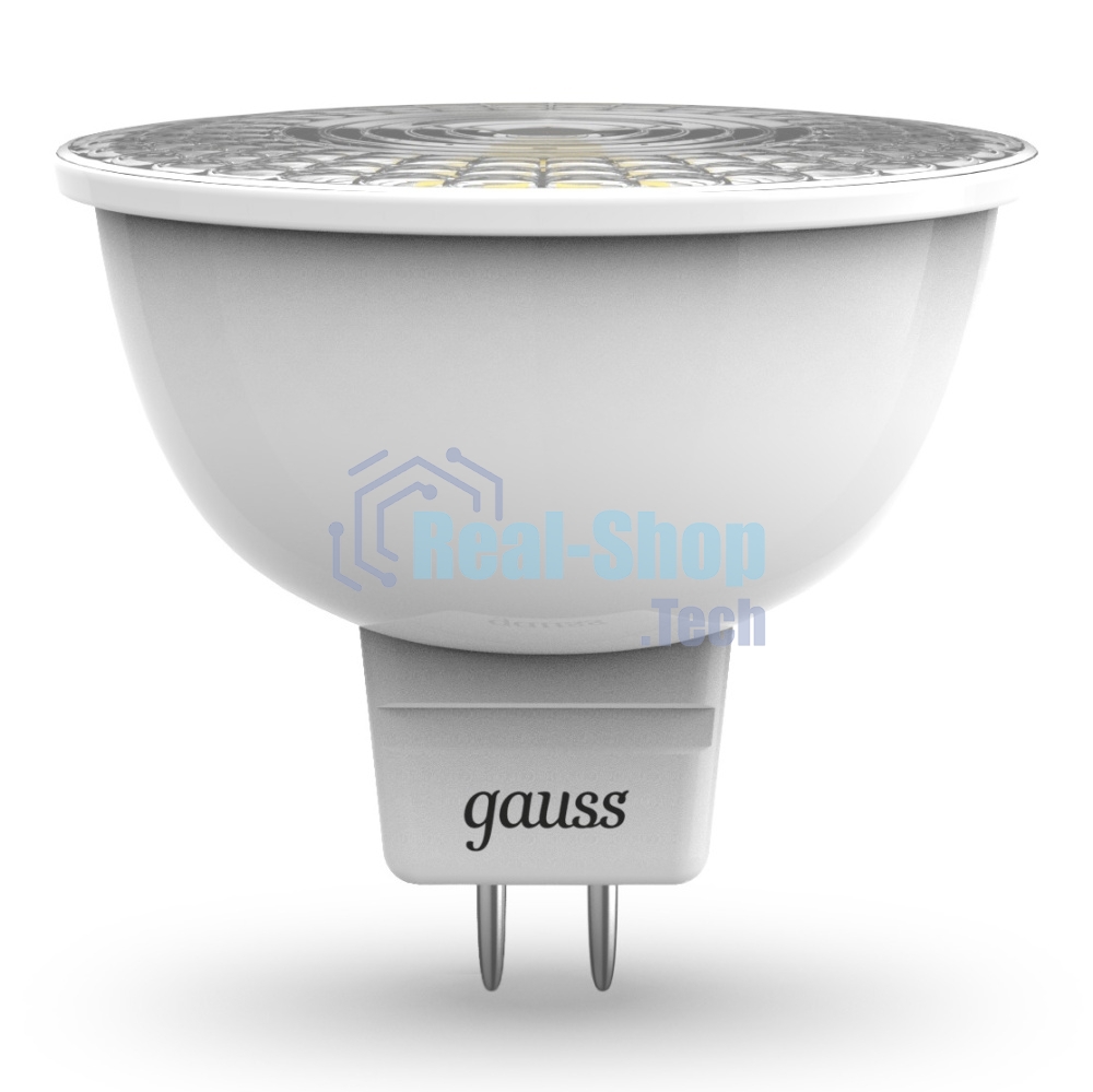 Лампа светодиодная Gauss 101505105 MR16 5 Вт 3000К тепл. бел. GU5.3 500 лм 150-265В FROST
