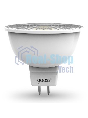 Лампа светодиодная Gauss 101505105 MR16 5 Вт 3000К тепл. бел. GU5.3 500 лм 150-265В FROST