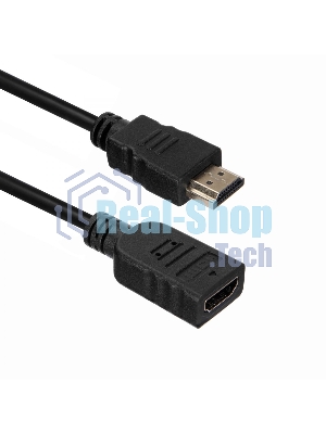 Кабель ACD-DHHF1-30B HDMI 1.4, Golden Plated,19m/19f, HDMI extension, черный, 3м