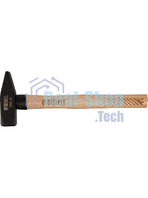 Молоток слесарный Denzel 1000 г, кованый квадратный боек, буковая рукоятка