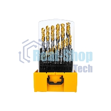 Набор сверл по металлу Denzel 1-13 мм, Р6М5-TiN, Golden Tip, 25 шт 723009