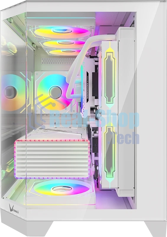 Компьютерный корпус AeroCool / Formula Crystal Z6M Floe белый без БП mATX 4x120мм 2xUSB 3.0 audio bott PSU