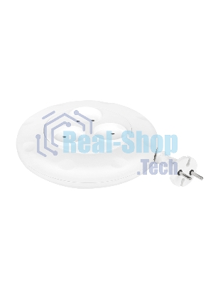 Удлинитель 3 гнезда 3 метра 10А/2,2 кВт, без заземления, круглый, белый (SBE-10-3-03-W)/40