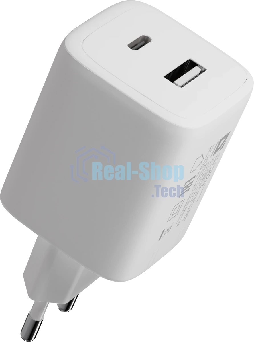 Сетевое зарядное устройство Defender UPA-145 45W, USB A+C, белый