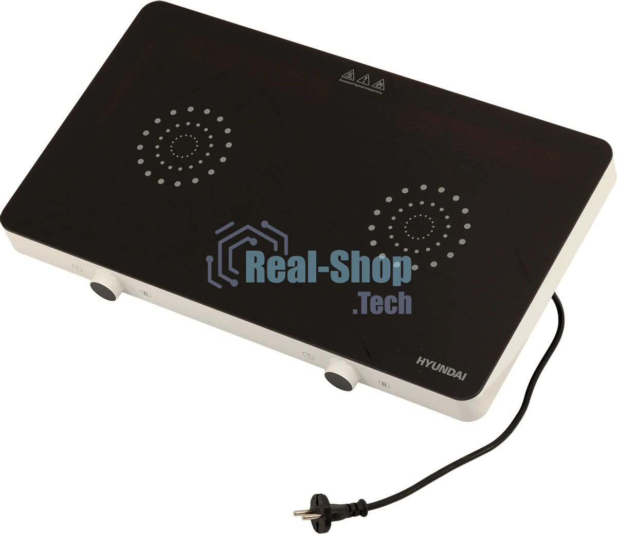 Плита настольная электрическая Hyundai HYC-0108 белый стеклокерамика (настольная)