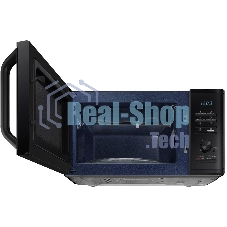Микроволновая печь Samsung MG23K3515AK/BW черный, 23 л, 800 Вт, переключатели - кнопки, поворотный механизм