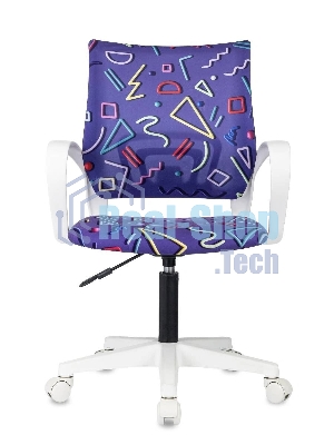 Кресло Domfy DK X-ROOM WH фиолетовый Sticks 08 крестов. пластик пластик белый