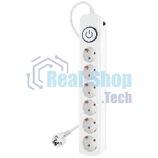 Сетевой фильтр Ippon BK-6-EU-3-10-W 3 м (6 розеток) белый (коробка)