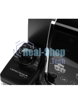 Кофемашина автоматическая DeLonghi Dinamica Plus ECAM380.95.TB черный/серый, исп. кофе - зерновой/молотый, 1.8 л, 1450 Вт, 15 Бар.