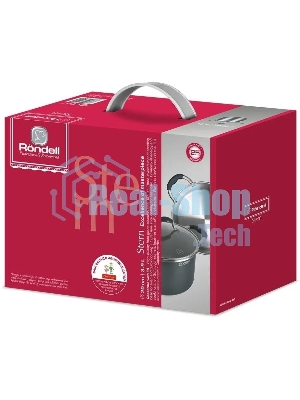 Кастрюля Rondell Stern RDS-010, 3.9л, 20см, с крышкой, серый