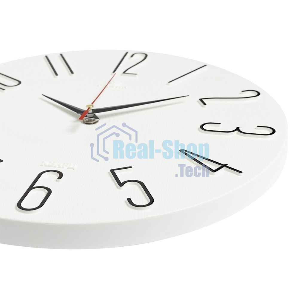 Настенные часы РУБИН 3010-001 белый/черный