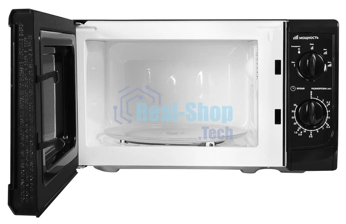 Микроволновая печь Starwind SWM5720 черный, 20 л, 700 Вт, переключатели - поворотный механизм