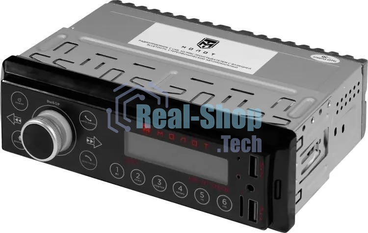 Автомагнитола Ural Молот АРС-МТ 333К, 1 DIN, Bluetooth, USB Type-A, AUX