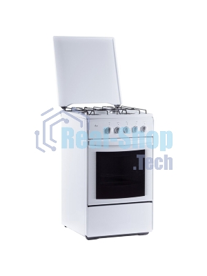 Плита газовая Flama RG 2401 W белый, конфорок 4 шт, духовка 50 л, 50 см x 85 см x 60 см