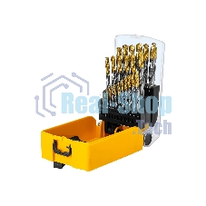 Набор сверл по металлу Denzel 1-13 мм, Р6М5-TiN, Golden Tip, 25 шт 723009