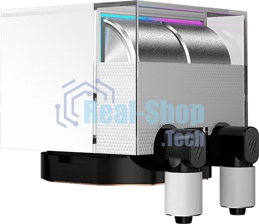 Система охлаждения Water Cooling System PCCooler DS360 Display WH (310W, 360мм, LED, белый, ARGb Pump/Fans: 3x120мм, 90.56CFM, 39.8dBA, 2500RPM/Pump height 65мм, 15dBA, 2600RPM, Rad thickness 27мм/S: 1851, 1700, 1200, 115X, AM5, AM4)