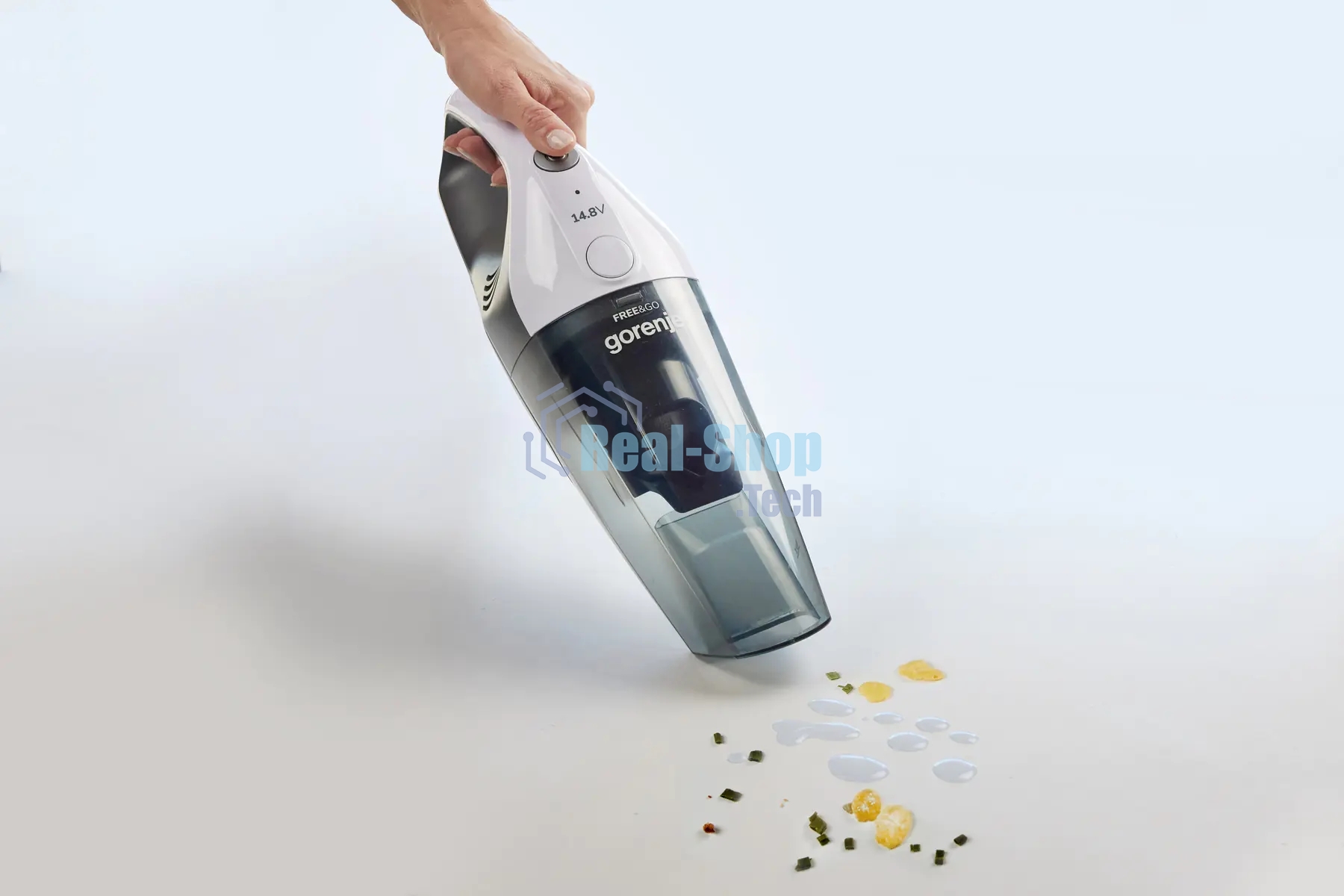 Пылесос Gorenje MVC148FGW белый/серый, 25/100 Вт, уборка сухая, пылесборник контейнер 0,5 л
