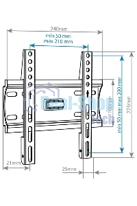 Кронштейн для телевизора Arm Media PLASMA-5 черный 15