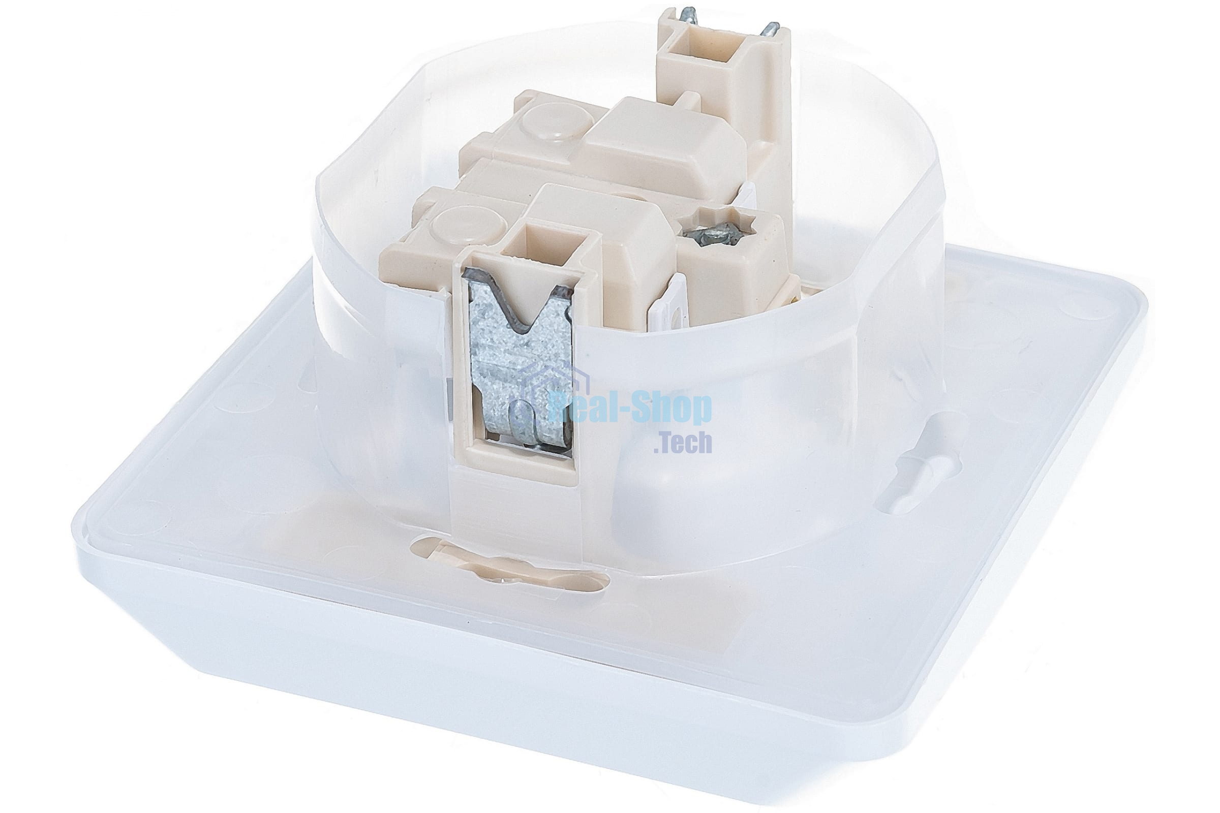 Розетка 1-м СП Этюд защ. шторки с заземл. IP44 белый SchE PC16-044B