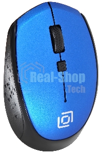 Мышь беспроводная Oklick 488MW синий/черный, 1600 dpi, радиоканал, USB, кнопки - 4