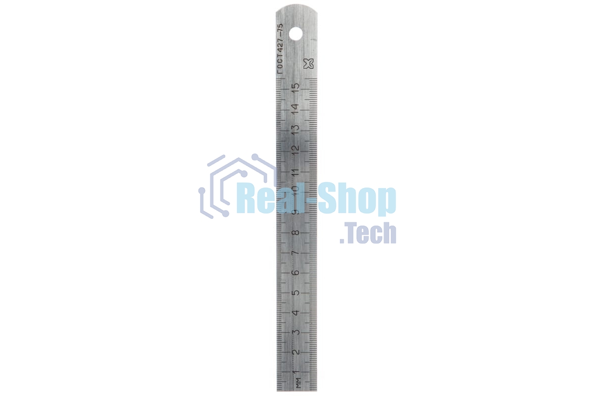 Линейка измерительная, 150 мм, металлическая Россия