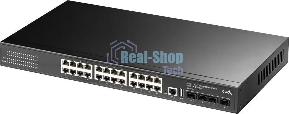 Коммутатор Cudy GS5024S4, 24×1 Гбит/с + 4×10 Гбит/с SFP+