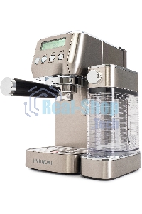 Кофеварка рожковая Hyundai HEM-9999 серебристый, исп. кофе - молотый, 1.3 л, 1350 Вт, 20 бар