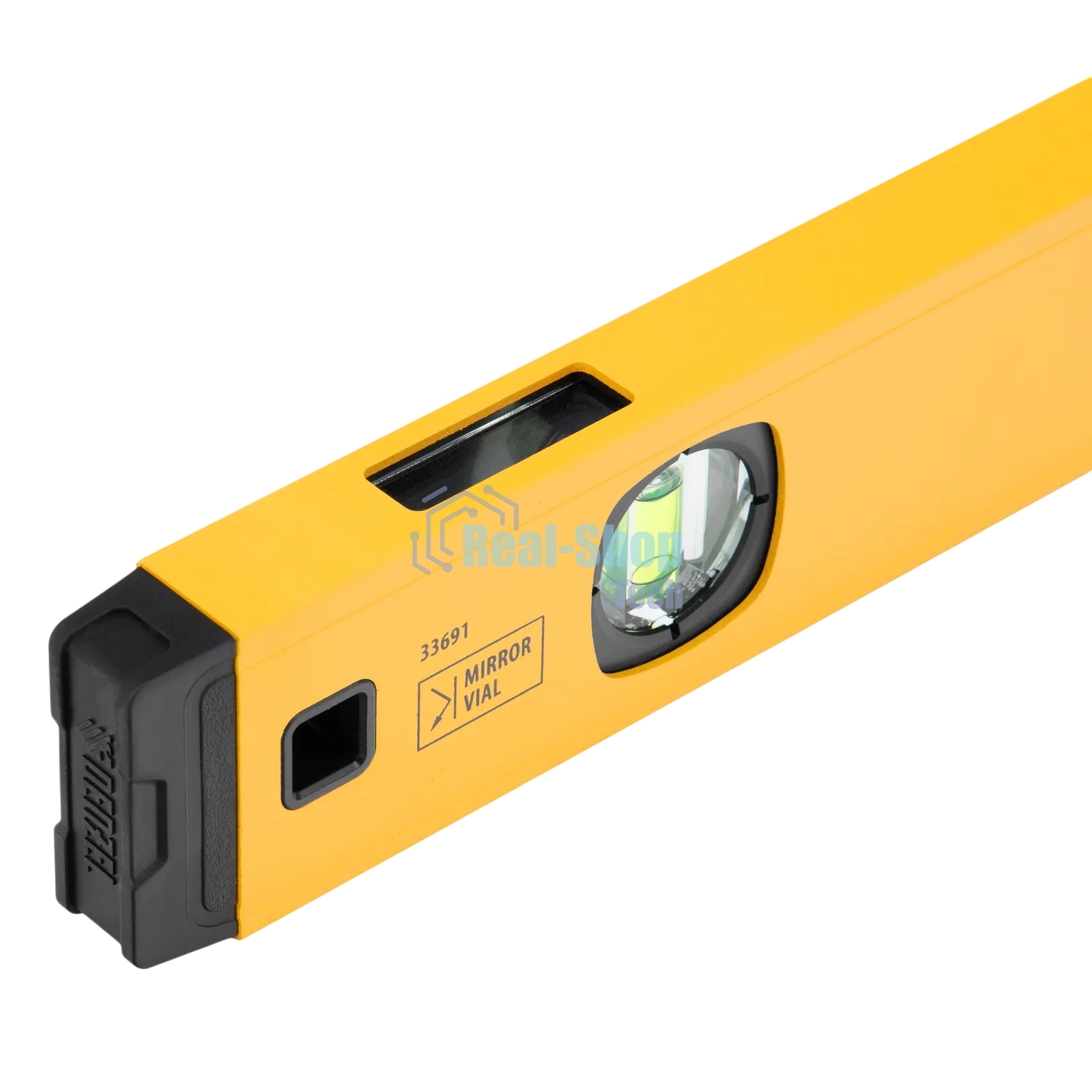 Уровень алюминиевый Denzel магнит., фрезерованный, 3 глазка (1 зеркал.), 0,5 мм/м, 600 мм