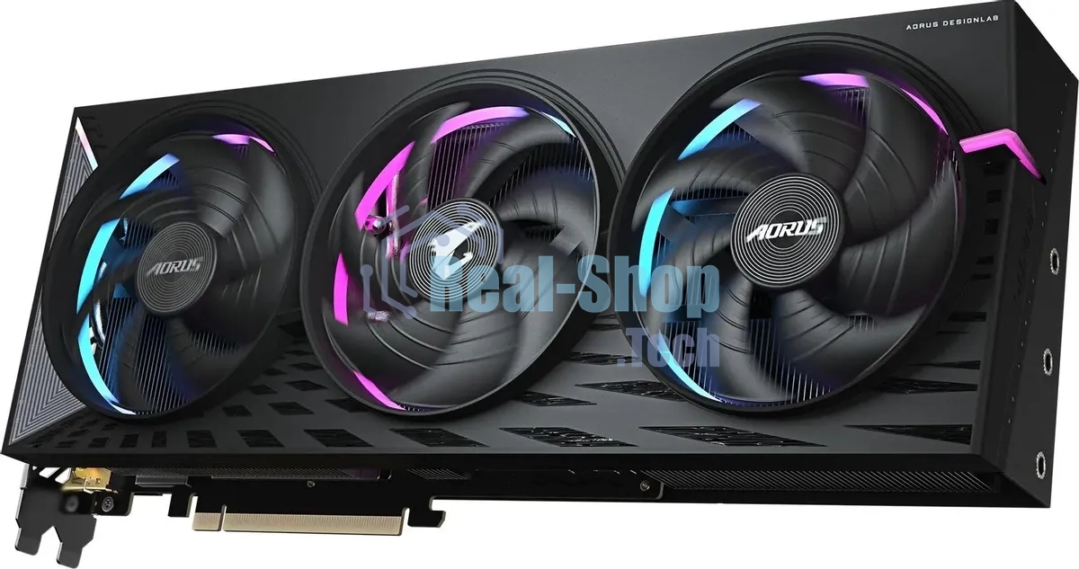 Видеокарта Gigabyte PCI-E GV-R9070XT AORUS E-16GD 1.0 AMD Radeon RX 9070XT 16Gb 256bit GDDR6 2175/20000 HDMIx2 DPx2 HDCP Ret