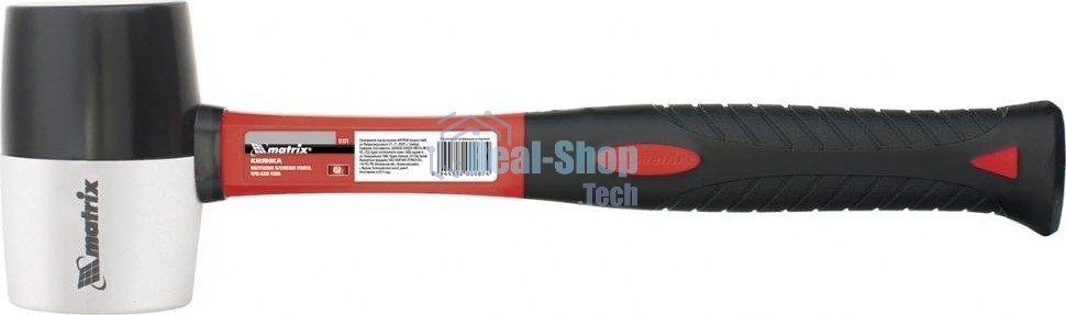 Киянка Matrix 11170 резиновая, 225 г, чернобелая резина, фибергласовая рукоятка