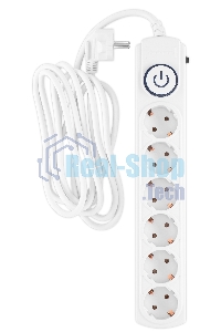 Сетевой фильтр Ippon BK-6-EU-3-10-W 3 м (6 розеток) белый (коробка)