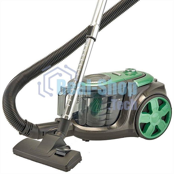 Пылесос DELTA DL-0854 черный/зеленый, 300/2400 Вт, уборка сухая, пылесборник контейнер, 4 л