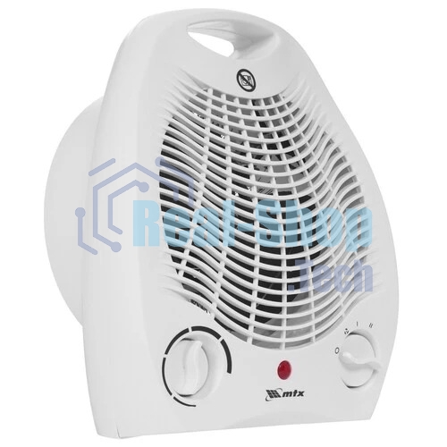 Тепловентилятор MTX FHS-2000, белый, 1000/2000 Вт, 25 м2, термостат