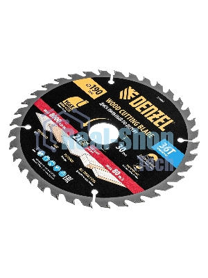Пильный диск по дереву Denzel ф190 х 30 мм, 36 зубьев 733407