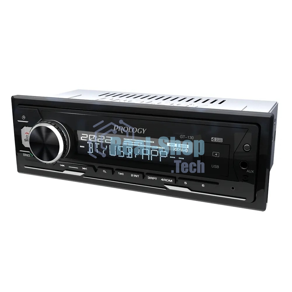 Автомагнитола Prology GT-130, 1 DIN, Bluetooth, USB Type-A, AUX, пульт ДУ
