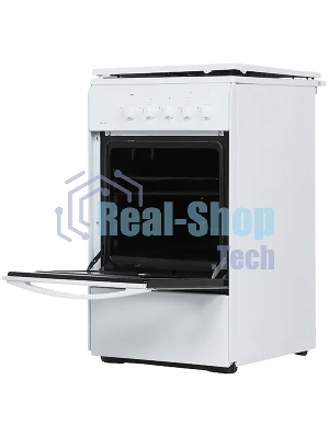 Плита газовая Flama RG 2401 W белый, конфорок 4 шт, духовка 50 л, 50 см x 85 см x 60 см