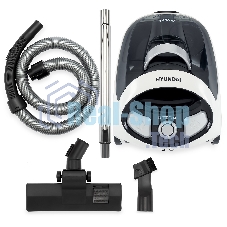 Пылесос Hyundai HYV-C1995 белый/черный 250/1800 Вт, уборка сухая, пылесборник контейнер, 1.5 л