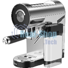 Кофеварка рожковая Hyundai HEM-4305 серебристый/черный, исп. кофе - молотый, 0.9 л, 1350 Вт, 20 бар