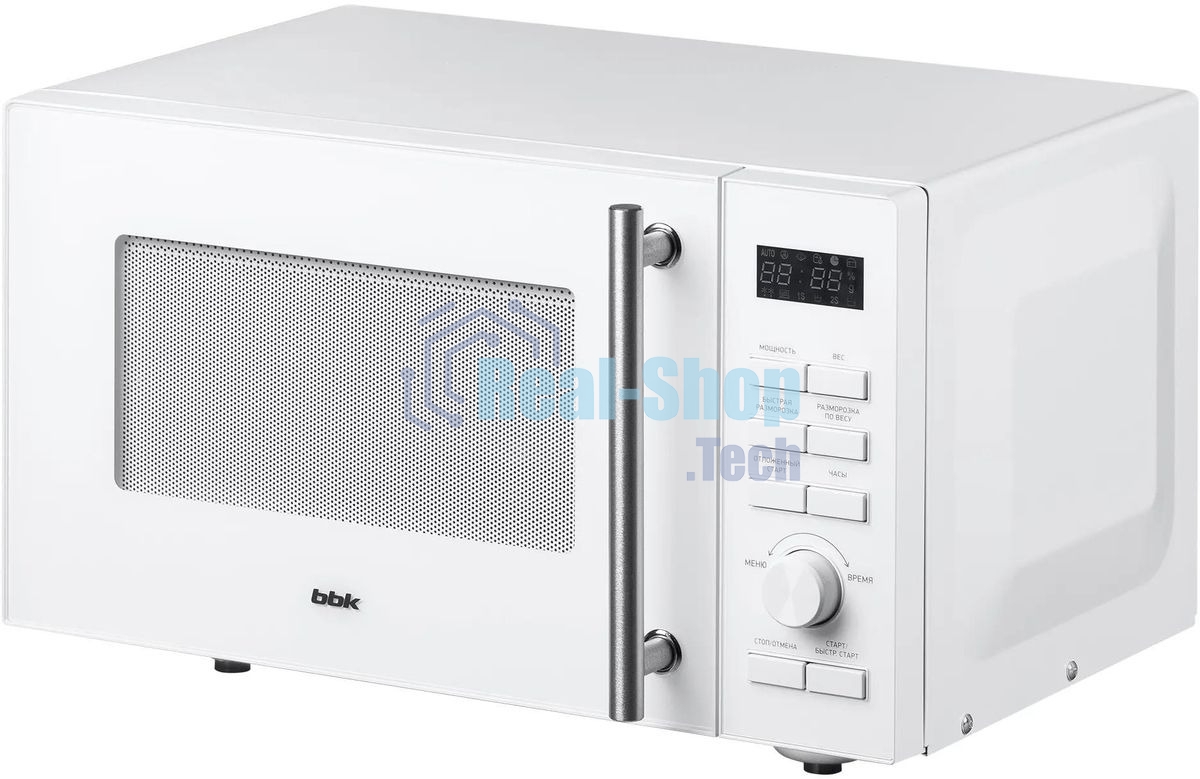 Микроволновая печь BBK 23MWS-951T/W белый, 23 л, 900 Вт, переключатели - кнопки, поворотный механизм