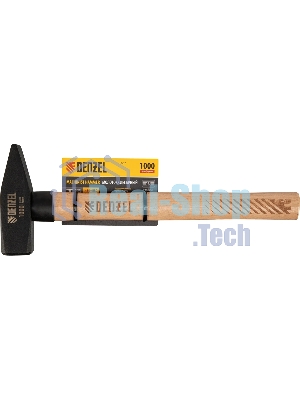 Молоток слесарный Denzel 1000 г, кованый квадратный боек, буковая рукоятка