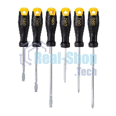 Набор отверток Deli DL620006 6шт SL5x75 + SL5x100 + SL6x150 + PH1x75 + PH1x100 + PH2x150