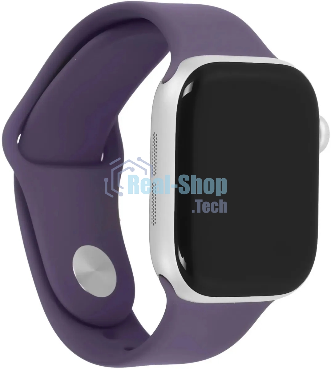 Умные часы Apple Watch Series 11 A3331 42мм OLED корп.серебристый Sport Band рем.фиолетовый разм.брасл.:M/L (MEU74LW/A)