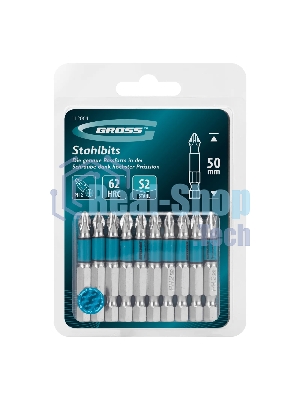 Бита Gross PH2х50 мм, сталь S2, кругл., 10 шт.