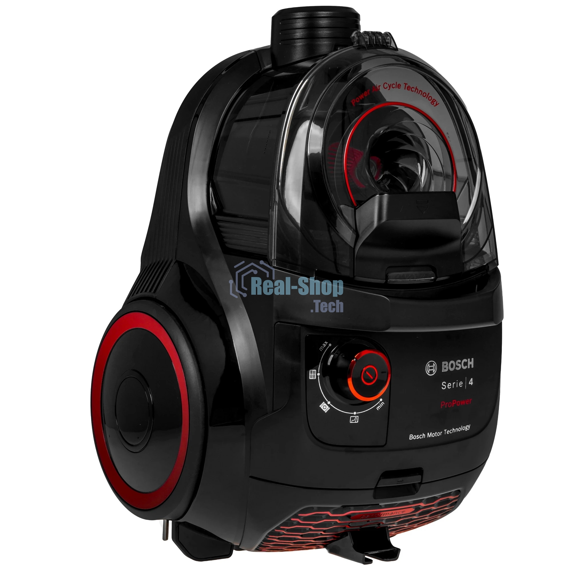 Пылесос Bosch BGS21POW2 черный, 700 Вт, уборка сухая, пылесборник контейнер 2 л