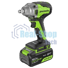 Гайковерт Greenworks GD24IW400 аккум. патрон:квад.1/2
